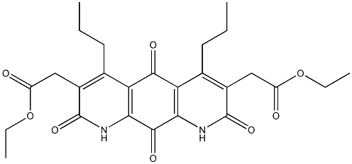 1,2,5,8,9,10-ヘキサヒドロ-2,5,8,10-テトラオキソ-4,6-ジプロピルピリド[3,2-g]キノリン-3,7-ジ酢酸ジエチル 化学構造式