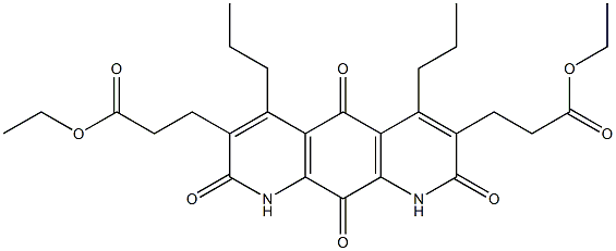 1,2,5,8,9,10-Hexahydro-2,5,8,10-tetraoxo-4,6-dipropylpyrido[3,2-g]quinoline-3,7-dipropanoic acid diethyl ester,119623-90-4,结构式