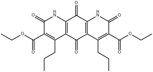 1,2,5,8,9,10-ヘキサヒドロ-2,5,8,10-テトラオキソ-4,6-ジプロピルピリド[3,2-g]キノリン-3,7-ジカルボン酸ジエチル 化学構造式