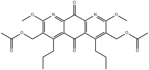 3,7-Bis[(acetyloxy)methyl]-2,8-dimethoxy-4,6-dipropylpyrido[3,2-g]quinoline-5,10-dione 结构式