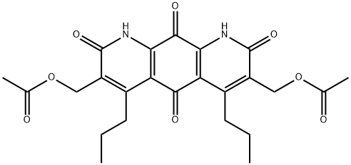 二酢酸[[(1,2,7,8,9,10-ヘキサヒドロ-2,7,9,10-テトラオキソ-4,5-ジプロピル-1,8-ジアザアントラセン)-3,6-ジイル]ビス(メチレン)] 化学構造式