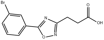 3-[5-(3-broMophenyl)-1,2,4-oxadiazol-3-yl]propanoic acid Struktur