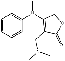 3-[(ジメチルアミノ)メチル]-4-(メチルフェニルアミノ)-2(5H)-フラノン 化学構造式