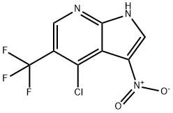 1H-Pyrrolo[2,3-b]pyridine, 4-chloro-3-nitro-5-(trifluoroMethyl)- Struktur
