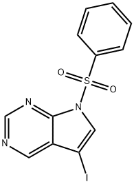 5-Iodo-7-(phenylsulfonyl)-7H-Pyrrolo[2,3-d]pyrimidine Struktur