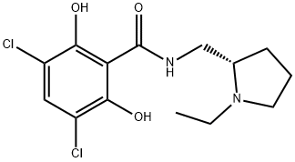 (S)-3,5-DICHLORO-N-[(1-ETHYL-2-PYRROLIDINYL)METHYL]-2,6-DIHYDROXY-BENZAMIDE Structure