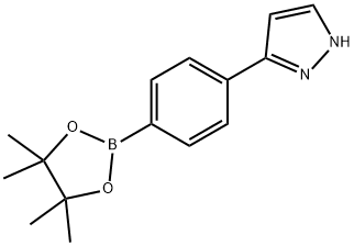 1H-Pyrazole, 3-[4-(4,4,5,5-tetraMethyl-1,3,2-dioxaborolan-2-yl)phenyl]- Structure