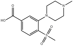 3-(4-甲基-1-哌嗪基)-4-甲砜基苯甲酸, 1197193-05-7, 结构式