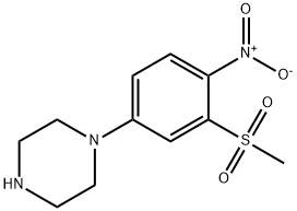 N-(3-Methylsulphonyl-4-nitrophenyl)piperazine Structure