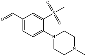 4-(4-Methylpiperazin-1-yl)-3-(methylsulfonyl)benzaldehyde Struktur