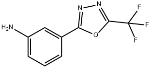 3-(5-Trifluoromethyl-[1,3,4]-oxadiazol-2-yl)-phenylamine Struktur