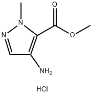 Methyl 4-amino-1-methyl-1H-pyrazole-5-carboxylate hydrochloride Struktur