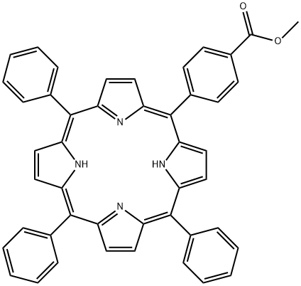 5-(4-メトキシカルボニルフェニル)-10,15,20-トリフェニル-21H,23H-ポルフィン 化学構造式