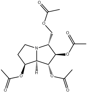 1H-Pyrrolizine-1,2,7-triol, 3-(acetyloxy)methylhexahydro-, triacetate (ester), (1R,2R,3R,7S,7aR)- Structure