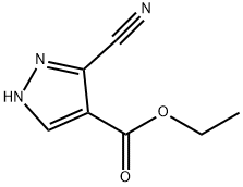 ethyl 5-cyano-1H-pyrazole-4-carboxylate 化学構造式