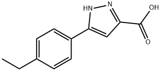 5-(4-乙基苯基)-1H-吡唑-3-羧酸 结构式