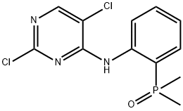 (2-((2,5-Dichloropyrimidin-4-yl)amino)phenyl)dimethylphosphine oxide 化学構造式