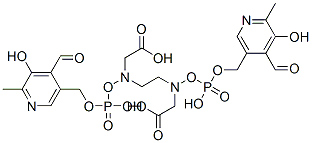 N,N'-bis(pyridoxal-5-phosphate)ethylenediamine-N,N'-diacetic acid 化学構造式
