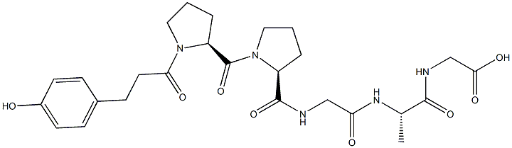 N-3-(4-Hydroxyphenyl)propionyl-prolyl-prolyl-glycyl-alanyl-glycine Structure