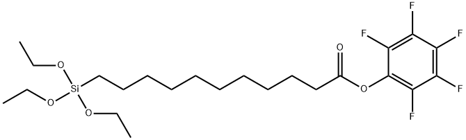 10-(Pentafluorophenoxycarbonyl)decyltriethoxysilane, 95% Structure