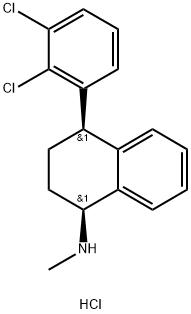 rac-cis-2,3-Dichloro Sertraline Hydrochloride 化学構造式