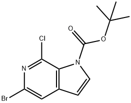 tert-Butyl 5-bromo-7-chloro-1H-pyrrolo-[2,3-c]pyridine-1-carboxylate|5-溴-7-氯-1H-吡咯并-[2,3-C]吡啶-1-羧酸叔丁酯