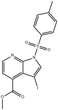 METHYL 3-IODO-1-TOSYL-1H-PYRROLO[2,3-B]PYRIDINE-4-CARBOXYLATE, 1198097-28-7, 结构式