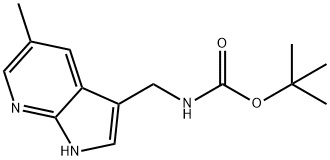 tert-Butyl (5-methyl-1H-pyrrolo[2,3-b]pyridin-3-yl)methylcarbamate Struktur
