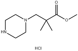 methyl2,2-dimethyl-3-(piperazin-1-yl)propanoate Structure