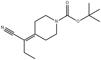 tert-Butyl 4-(1-cyanopropylidene)piperidin-1-carboxylate Struktur