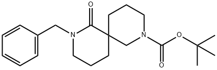 tert-Butyl 10-benzyl-11-oxo-4,10-diazaspiro[5.5]undecan-4-carboxylate Struktur