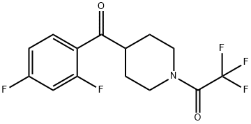 1-(4-(2,4-Difluorobenzoyl)piperidin-1-yl)-2,2,2-trifluoro-ethanone, 1198287-09-0, 结构式