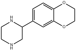 2-(2,3-dihydrobenzo[b][1,4]dioxin-6-yl)piperazine Struktur