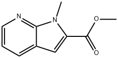 1-メチル-1H-ピロロ[2,3-B]ピリジン-2-カルボン酸メチル 化学構造式