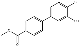 2-Chloro-5-(4-methoxycarbonylphenyl)phenol 结构式