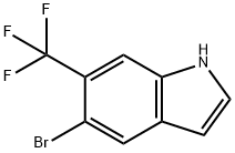 5-ブロモ-6-(トリフルオロメチル)-1H-インドール 化学構造式