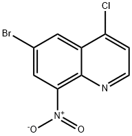 6-溴-4-氯-8-硝基喹啉 结构式