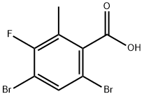 2-甲基-3-氟-4,6-二溴苯甲酸, 119916-27-7, 结构式