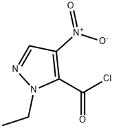 1-ethyl-4-nitro-1H-pyrazole-5-carbonyl chloride 化学構造式