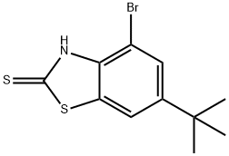 4-ブロモ-6-T-ブチル-2-メルカプトベンゾチアゾール 化学構造式