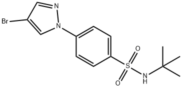 N-t-Butyl 4-(4-bromopyrazol-1-yl)benzenesulfonamide Struktur