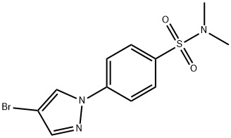 N,N-DIMETHYL 4-(4-BROMOPYRAZOL-1-YL)BENZENESULFONAMIDE,1199773-26-6,结构式
