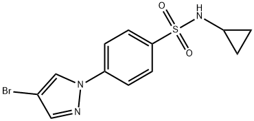 N-Cyclopropyl 4-(4-bromopyrazol-1-yl)benzenesulfonamide Structure