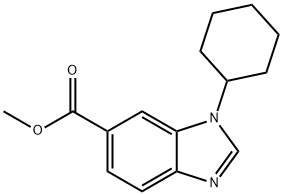 METHYL 1-CYCLOHEXYLBENZOIMIDAZOLE-6-CARBOXYLATE, 1199773-37-9, 结构式