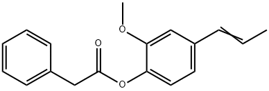 フェニル酢酸2-メトキシ-4-(1-プロペニル)フェニル 化学構造式