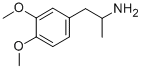 1-(3,4-二甲氧基苯基)-2-丙胺,120-26-3,结构式