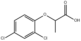 2-(2,4-ジクロロフェノキシ)プロピオン酸 化学構造式