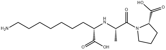 N-[(S)-8-アミノ-1-カルボキシオクチル]-L-Ala-L-Pro-OH 化学構造式