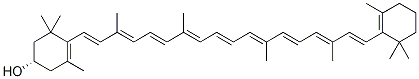 (3S)-β-クリプトキサンチン 化学構造式