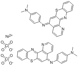 BIS(N,N-DIMETHYL-N'-5H-PYRIDO[2,3-A]PHENOTHIAZIN-5-YLIDENE-1,4-PHENYLENEDIAMINE)NICKEL(II) DIPERCHLORATE|